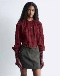 & Other Stories - Voluminous Floral-Applique Blouse