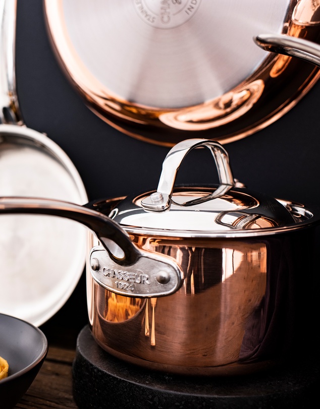 Chasseur - Escoffier Induction Saucepan with Handle 20 x 12cm - Copper