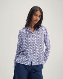 Oxford - Poppy Geo Print Shirt