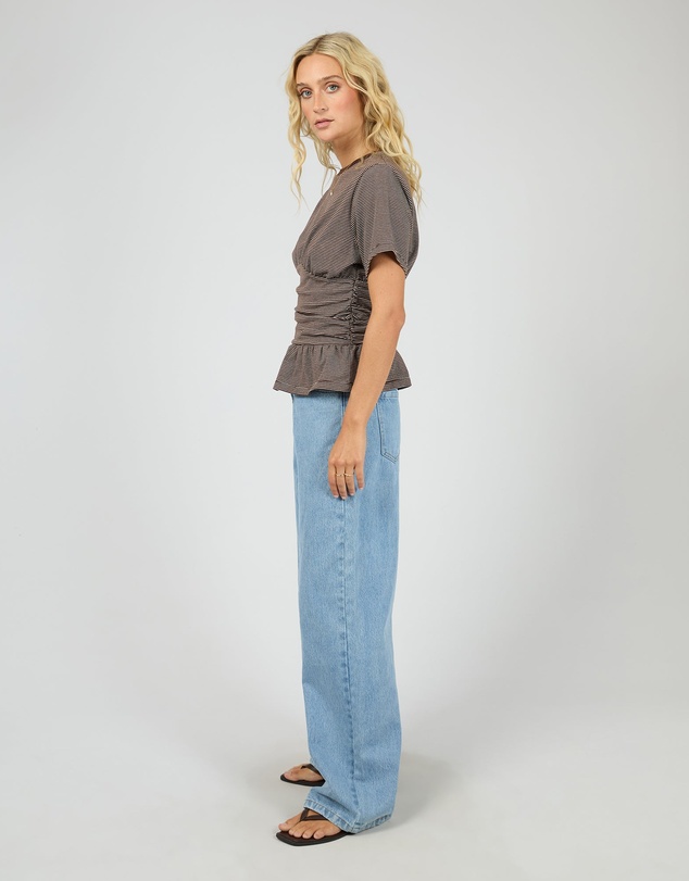 All About Eve - Tyler Stripe Tee Brown