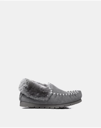 EVERAU - Australian Shepherd Ugg Popo Moccasins Cow Suede Upper Moccasins