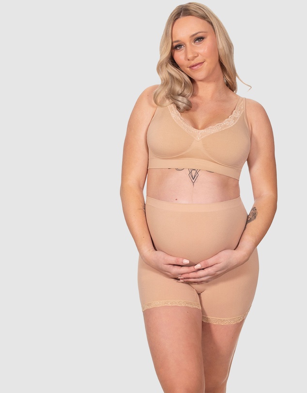 B Free Intimate Apparel - Maternity Anti-Chafing Petite Cotton Shorts