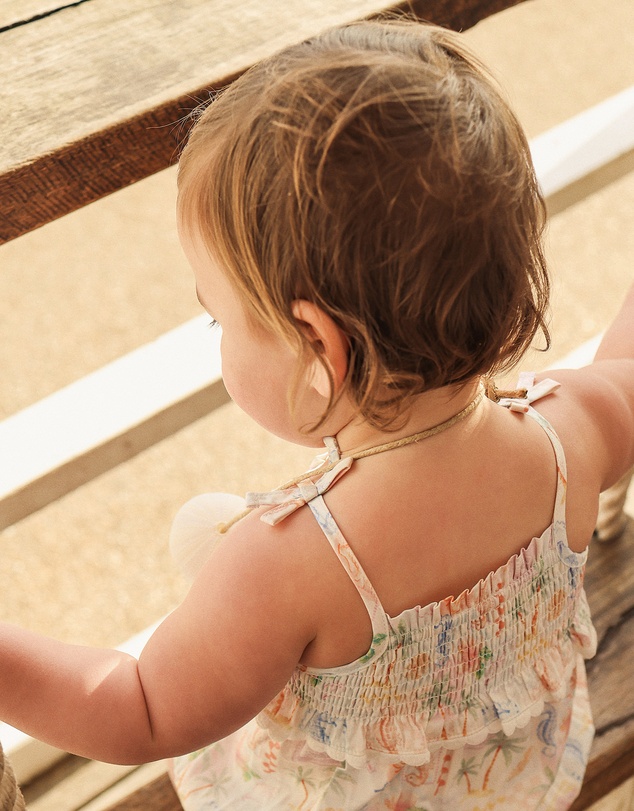 Kynd Baby - Resort Shirred Romper in Resort
