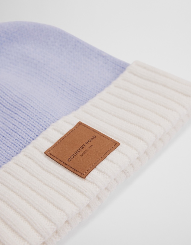 Country Road - Organically Grown Cotton Blend Patch Logo Beanie