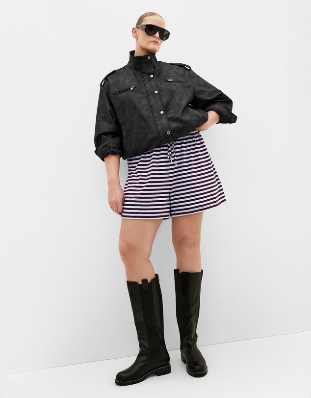 City Chic - Claire Stripe Drawcord Short
