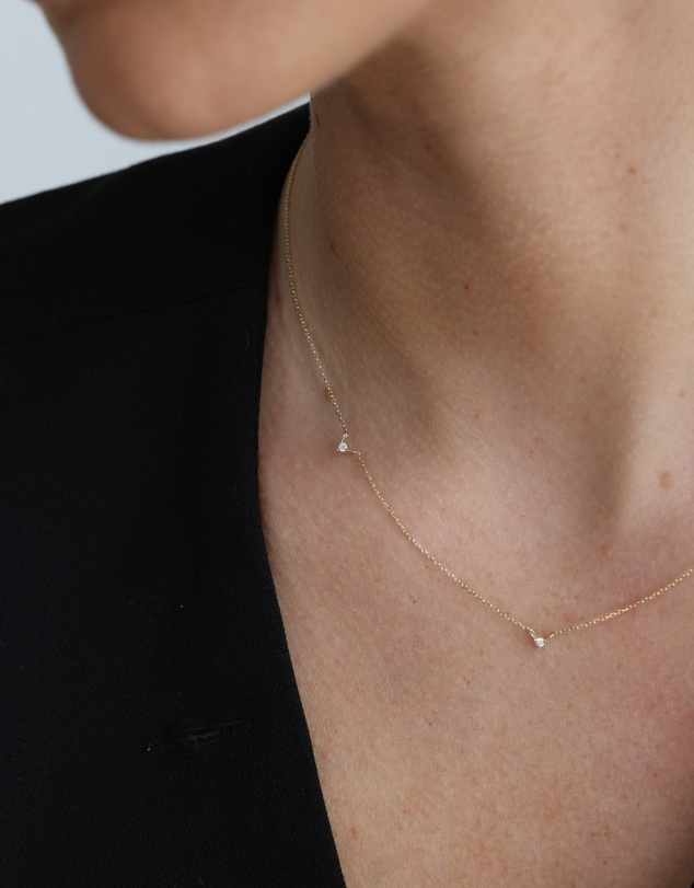 Luna Rae - Solid Gold - Petite Diamond Necklace Trio