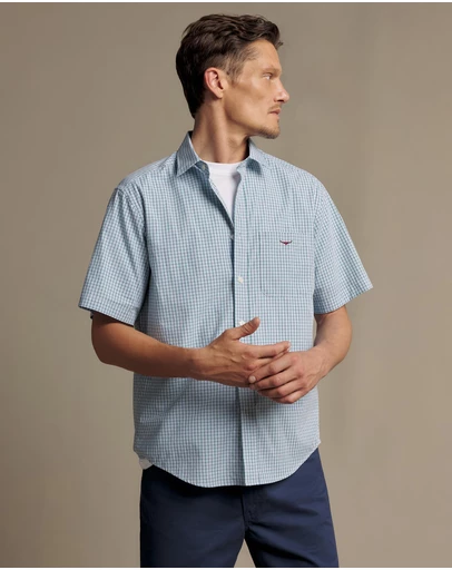 R.M.Williams - Quinn Poplin Check SS Shirt