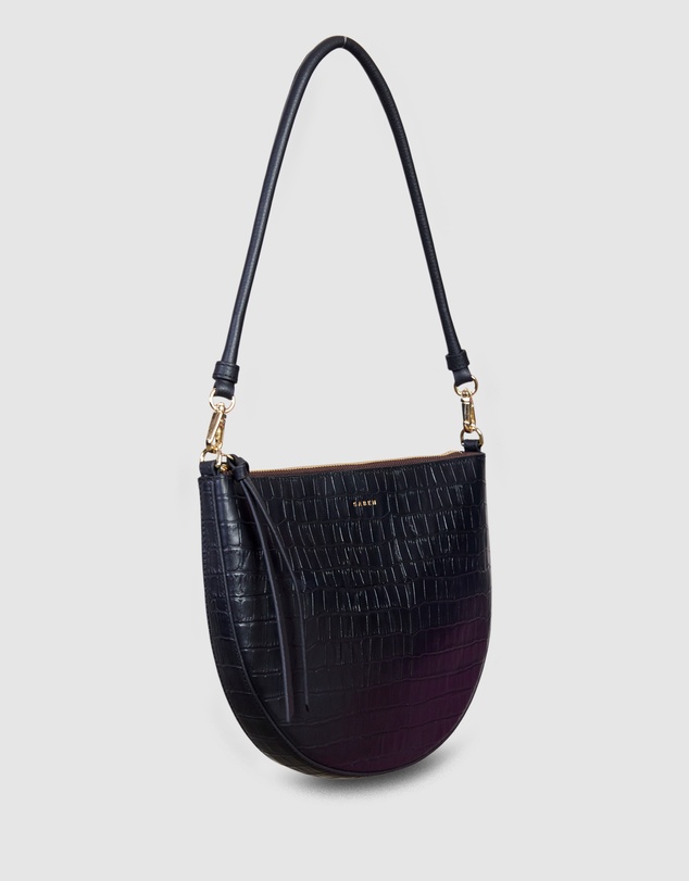 SABEN - Gani Shoulder Bag Black Croc