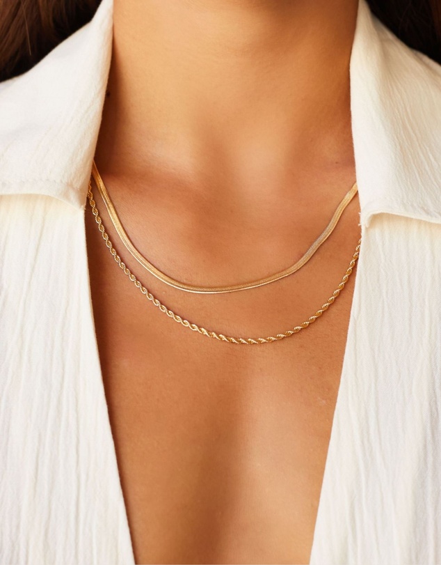 HOUSE OF SLANI - Gold Filled Rope Chain Necklace