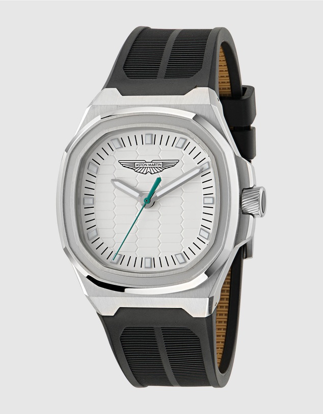 Aston Martin - GPQ Stainless Steel Black Silicone Watch