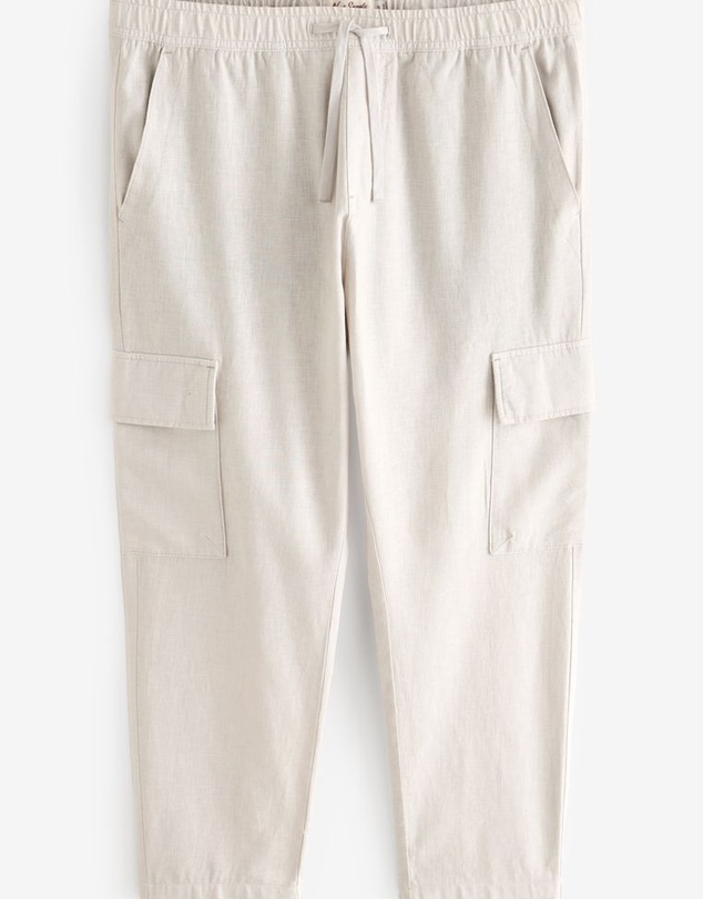 NEXT - Linen Cotton Elasticated Drawstring Cargo