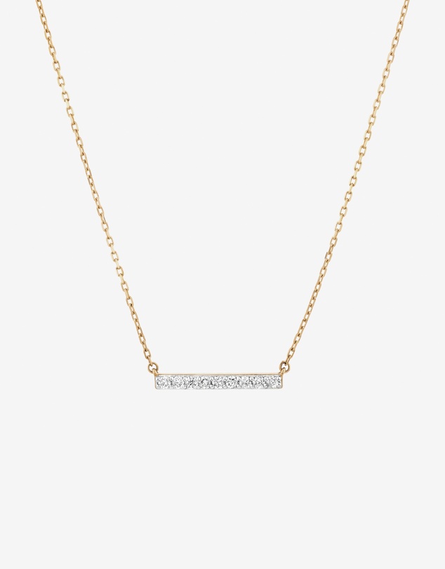Michael Hill - Bar Necklace with 0.10 Carat TW of Diamonds in 10kt Yellow Gold