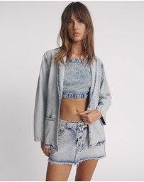 ONE TEASPOON - Boyfriend Denim Blazer - Bahama Blue