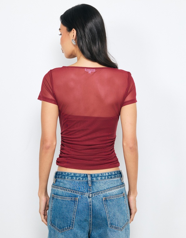 AERE - Bandeau Lined Mesh Tee