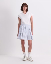 Sportscraft - Logo Stripe Tennis Skirt