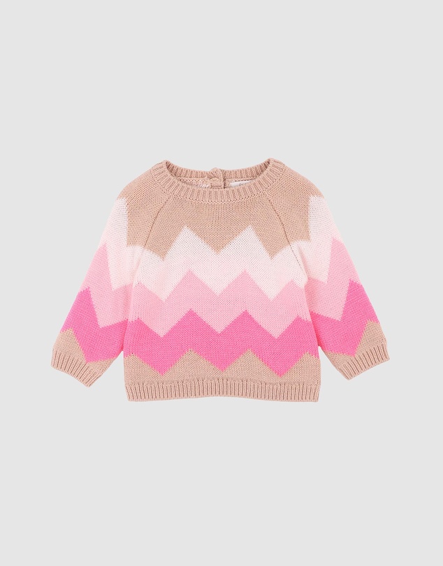 Fox & Finch - Winter Vacay Zigzag Knit Jumper - Babies
