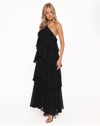 Petal & Pup - Chasity Halterneck Maxi Dress - Black
