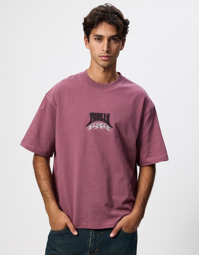 Thrills - What We Believe Embro Oversize Box Crop Tee