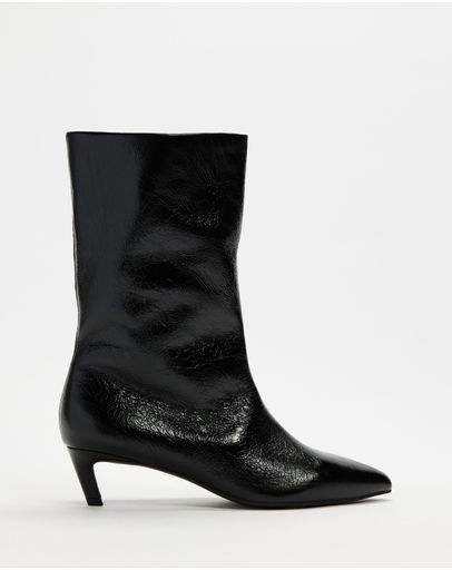 Hi-Shine Black Leather