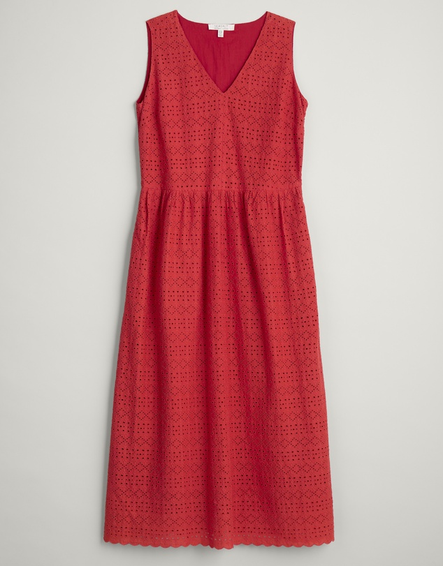 Seasalt - Seasalt Cornwall Red Meadow Saffron Broderie Dress
