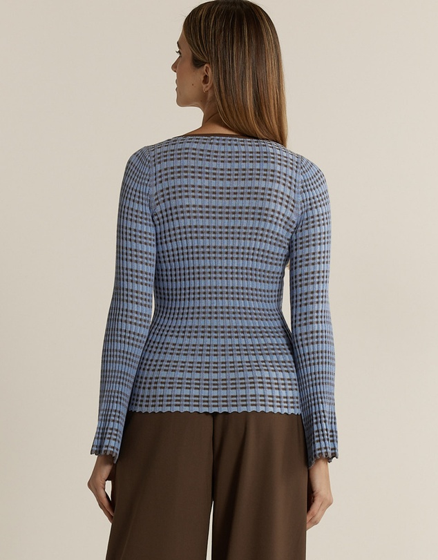 Fate + Becker - Nesta Check Knit Top