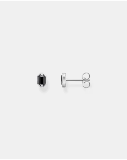 THOMAS SABO - Ear Studs Crocodile Eyes with Stones Silver Blackened