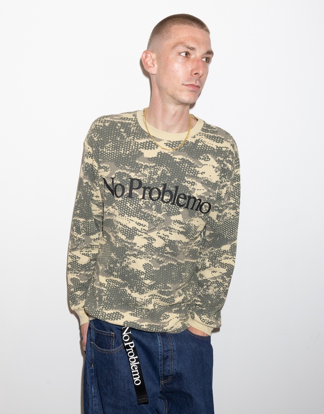No Problemo - Forest Waffle LS Tee