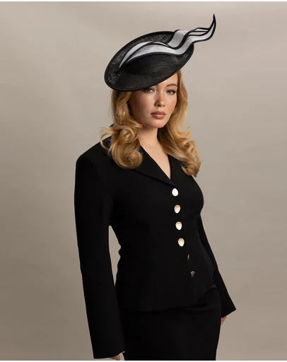 Morgan & Taylor - Yael Fascinator in Black