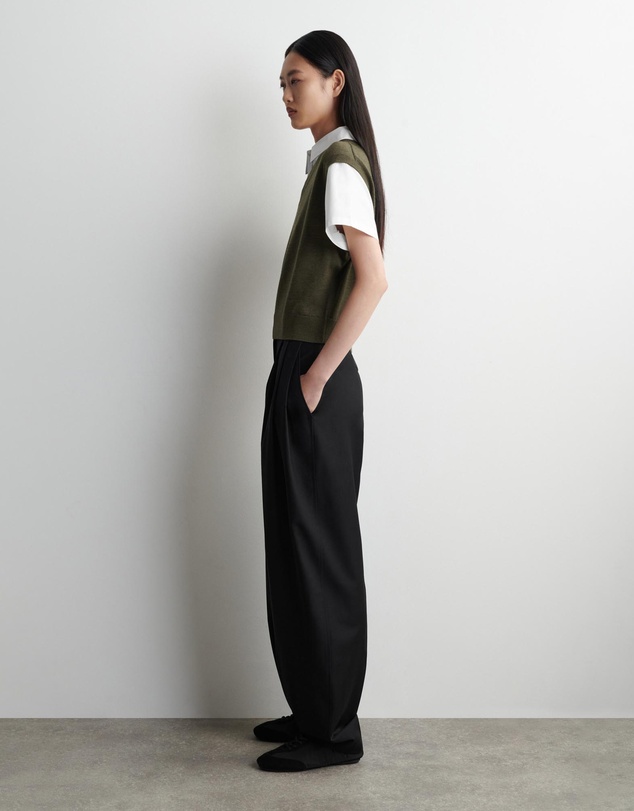 COS - Layered Merino Wool Shirt Vest