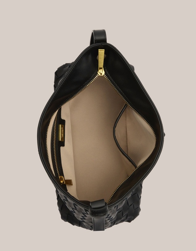 VESTIRSI - Elena Woven Shoulder Bag Black