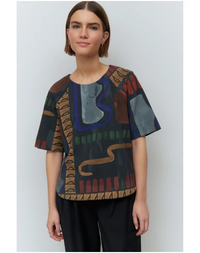 NEXT - Short Sleeve Crepe Boxy T-Shirt