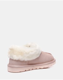EVERAU - Australian Shepherd Ugg Homey Slipper Cow Leather Upper House Shoes