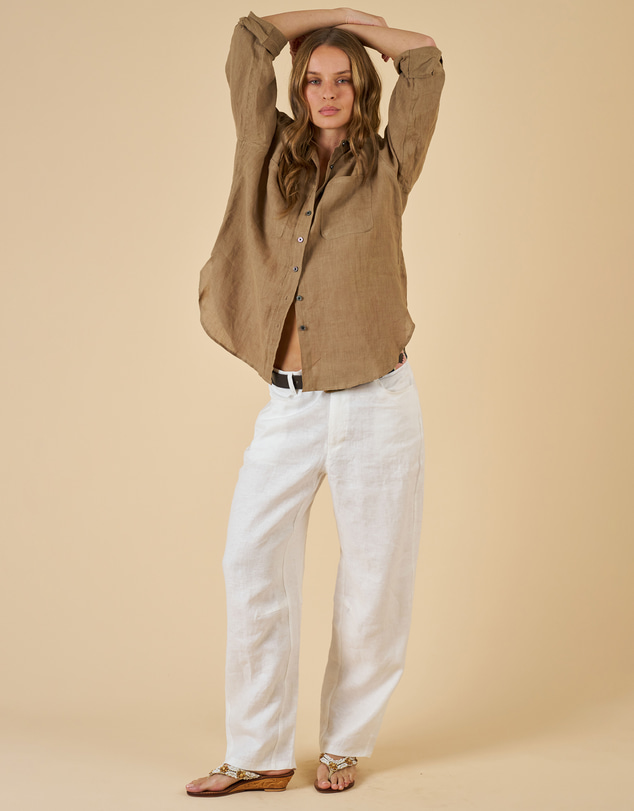 CAMIXA - Aosta Linen Barrel Pants