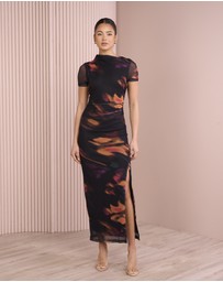 Azzurielle - Herta Ruched Maxi Dress