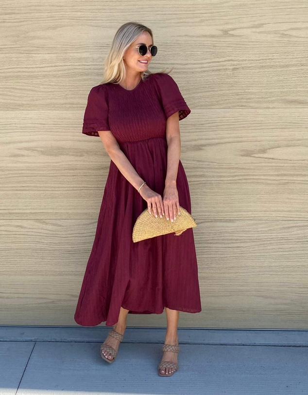 Esther & Co - Iolana Dress - Wine