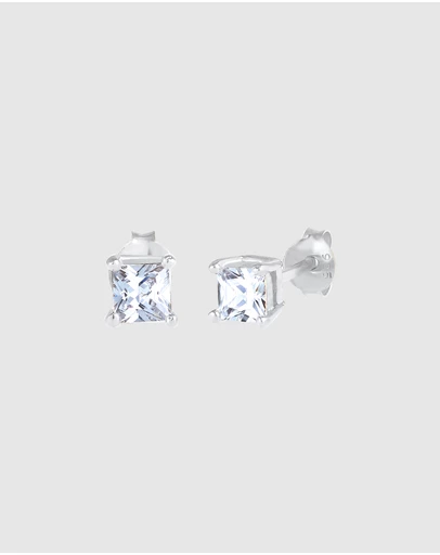 Kuzzoi - ICONIC EXCLUSIVE - Zirconia Stud Earrings in 925 Sterling Silver