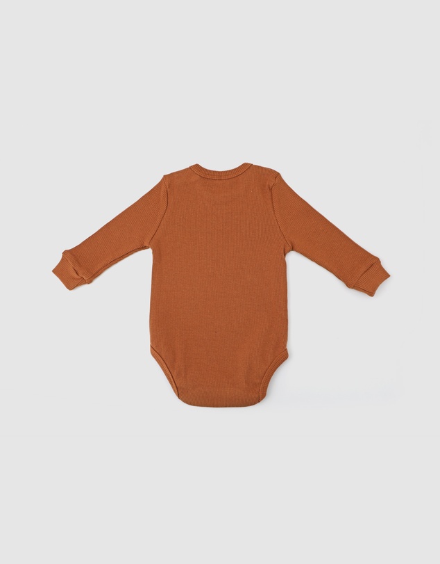 WITH LOVE FOR KIDS - Basics Thick Ribbed Long Sleeve Onesie - Babies
