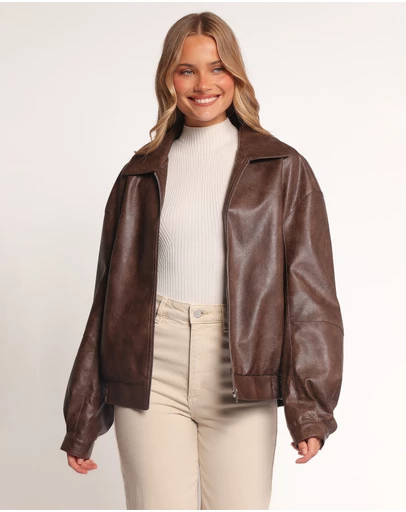 Petal & Pup - Zoe Bomber Jacket - Brown