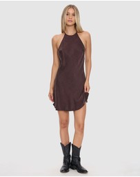 Thrills - Celeste Bias Halter Mini Dress