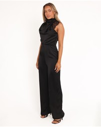 Petal & Pup - Brinley One Shoulder Jumpsuit - Black
