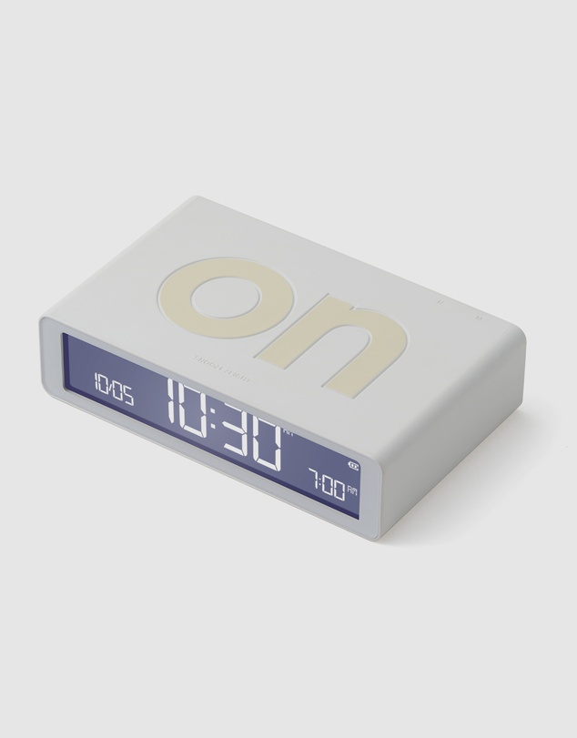 Lexon - Lexon Flip Classic Reversible Alarm Clock - White