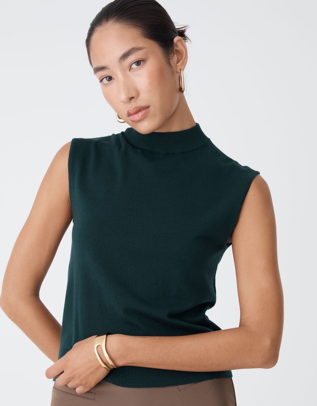 Forcast - Dina Mock Neck Knit Top