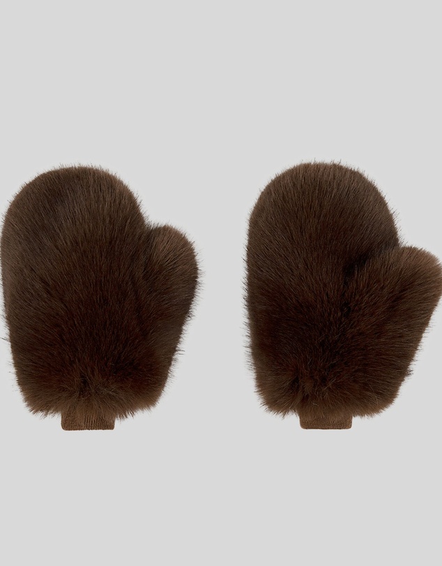 Cynthia Rowley - FAUX FUR OVERSIZED MITTENS