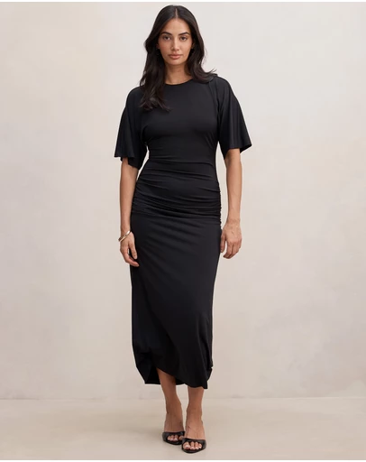 Forever New - Colbie Gathered Jersey Midi Dress