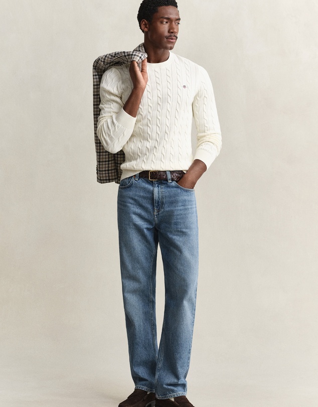 Gant - Cotton Cable Crew Neck Knit