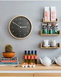 Newgate - Newgate Mr Clarke Clock Pale Wood Oil Grey Dial
