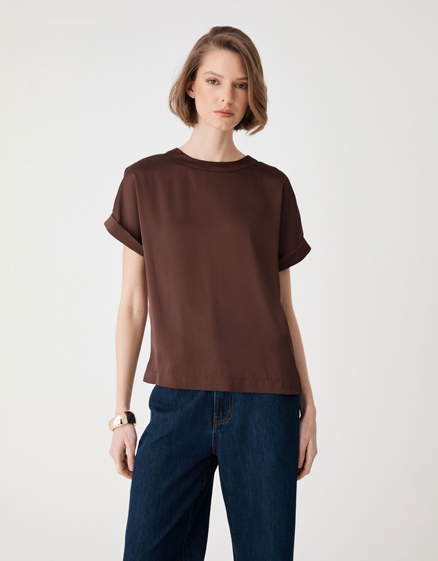 Forcast - Cameron Satin Tee