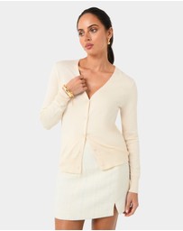 Forcast - Nicolette V-Neck Knit Cardigan