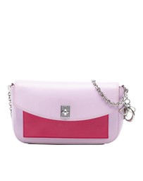 Pre-Loved by Azura Reborn - Pre-Loved Tricolor Leather Turn Lock Wallet on Chain