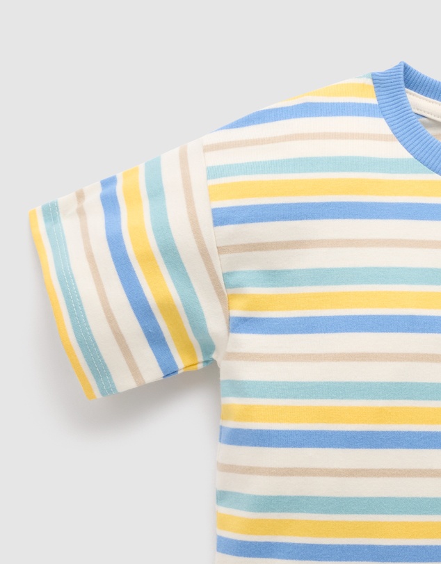 Purebaby - Vintage Striped Relaxed Tee-Kids-Babies